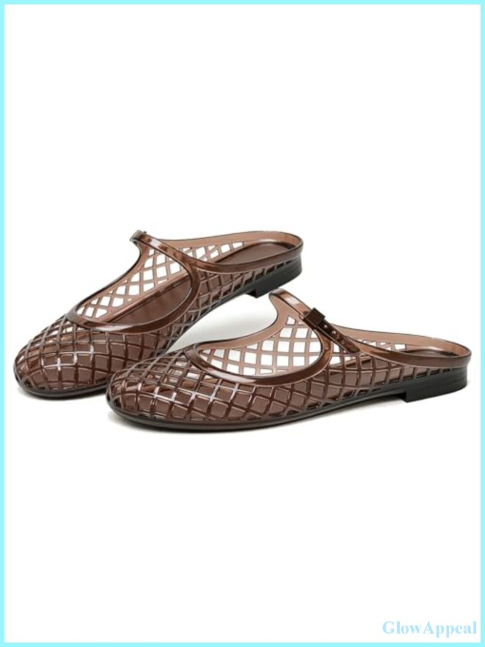 Women's Clear Jelly Mary Jane Flats Slingback Sandals Low Heel